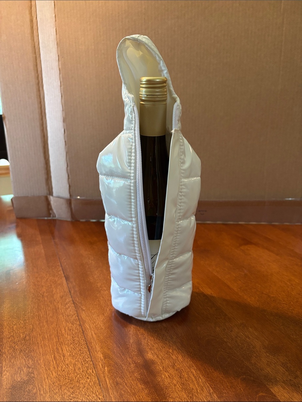 Quilted bottle coozie